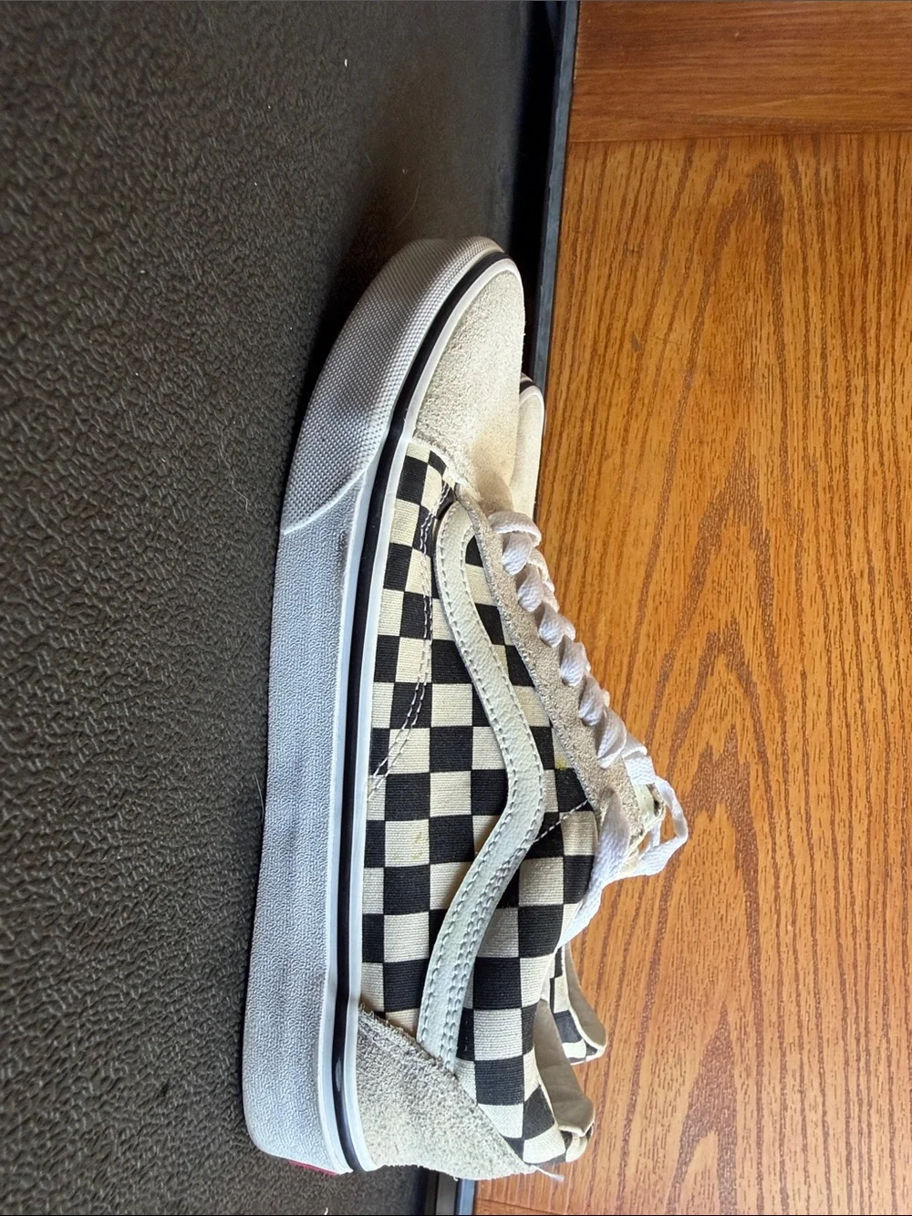 Vans Women's Checkerboard Low-Top Sneakers - Black & Cream